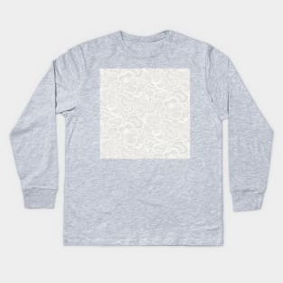 Gray Mushroom Texture Kids Long Sleeve T-Shirt